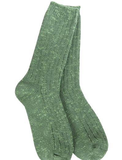 Weekend Cotton Slub Marled Crew Sock