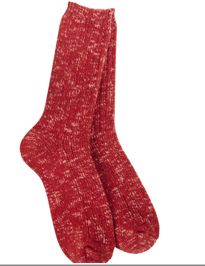 Weekend Cotton Slub Marled Crew Sock