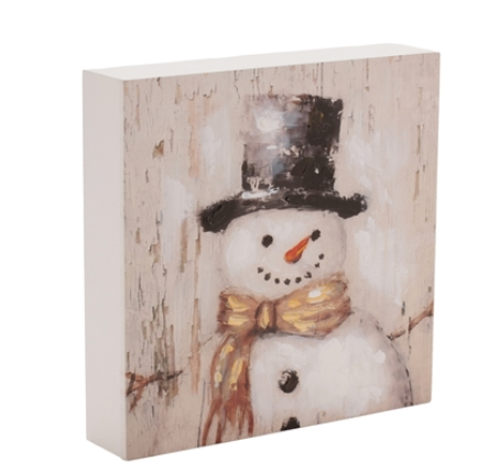 Snowman Block Sign