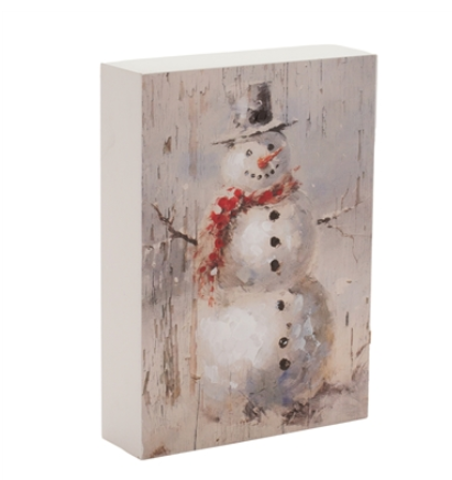Snowman Block 7"H