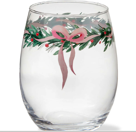 Very Merry Stemless Wine Glass
