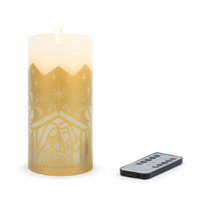 Flameless LED Nativity Pillar Candle