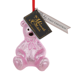 Baby's First Christmas Bear Milestone Ornament