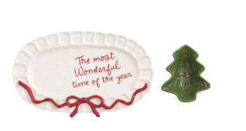 Bow Tree Platter And Tidbit