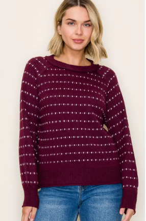 Dotted Striped Sweater