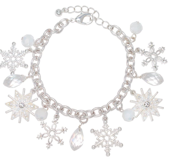 Snowflakes With Crystal Bracelet