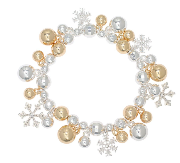 Silver&Gold Snowflake Bracelet