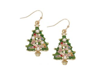 Gold Tree With Pearls/Crystal Ornaments