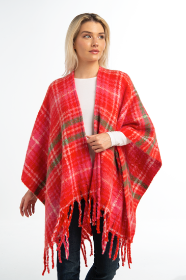 Bright Holiday Plaid Wrap