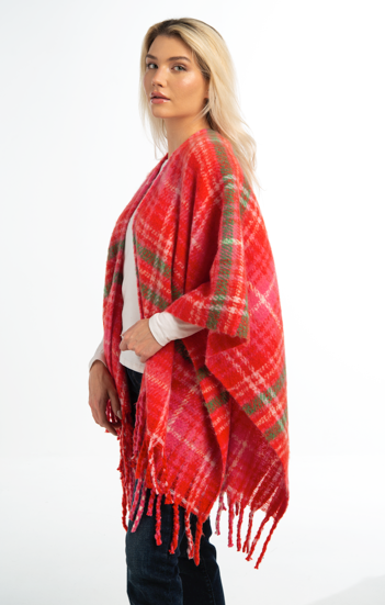 Bright Holiday Plaid Wrap