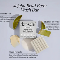 KITSCH Jojoba Bead Exfoliating Body Wash Bar