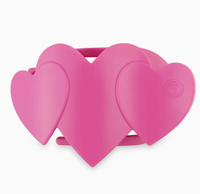 TELETIES Flat Hair Clip | Large | Pink Heart To Heart
