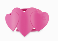 TELETIES Flat Hair Clip | Small | Pink Heart To Heart