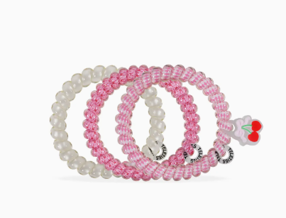 TELETIES Spiral Hair Coils | Small | Cherry Bomb