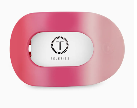TELETIES Flat Round Hair Clip | Large | Kiss & Tell