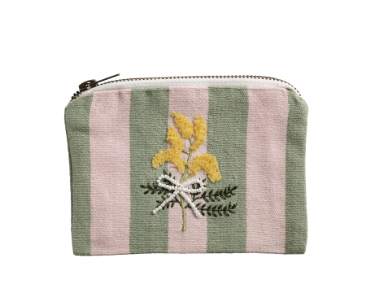 Emboridered Zipper Pouch