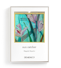 Happily Hopeful Floral Suncatcher - 3x3in