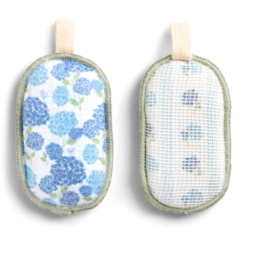 Hydrangea Absorbent Reversible Sponges Set of 2 - 3x5in