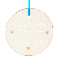 Breathe Porcelain Round Light Catcher - 3in