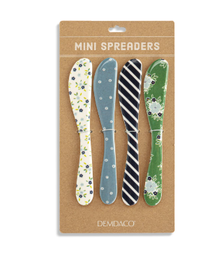 Blue Tones Bamboo Melamine Spreaders Set of 4 - 6in