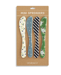 Blue Tones Bamboo Melamine Spreaders Set of 4 - 6in