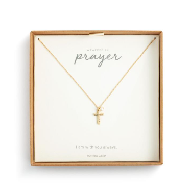 Dainty Cross Gold Necklace - 18in