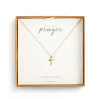 Dainty Cross Gold Necklace - 18in