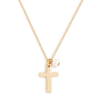 Dainty Cross Gold Necklace - 18in