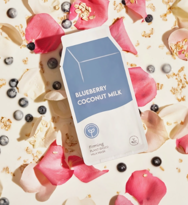 Blueberry Coconut Milk Firming Plant-Based Milk Sheet Mask