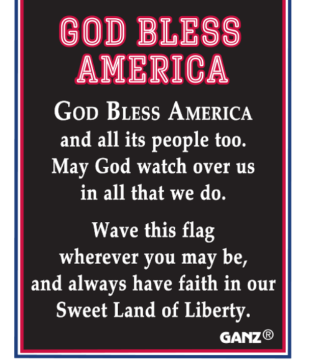 God Bless America - Swivel Flag Charm