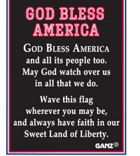 God Bless America - Swivel Flag Charm