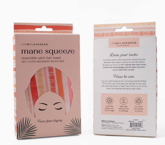 Mane Squeeze Reversible Satin Hair Towel