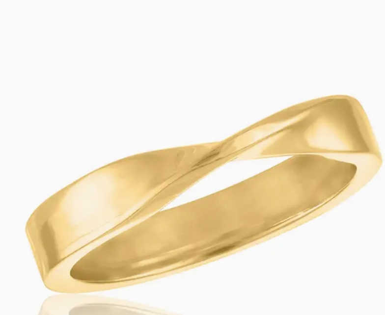 Twist Accent Gold Ring