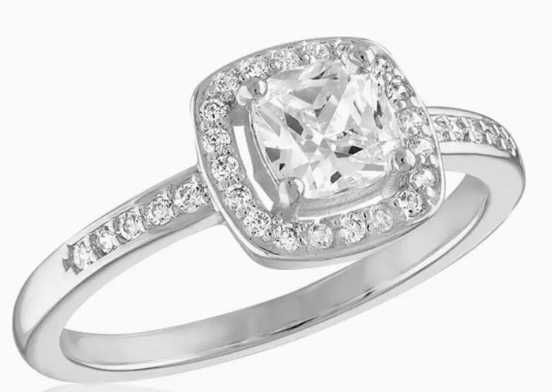 Halo Cz Forever Ring