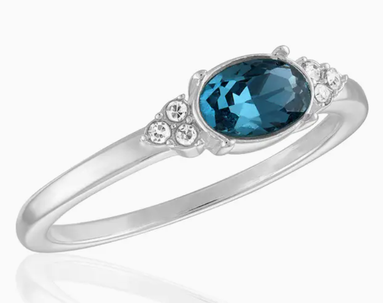Oval Montana Blue Statement Ring