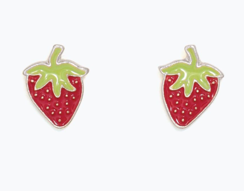 Cuties Enamel Strawberries Earrings