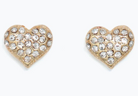 Cuties Clear Heart Earrings