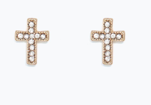 Cuties Crystal Crosses Earrings