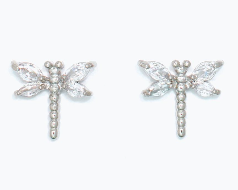 Cuties Silver Dragonflies Earring