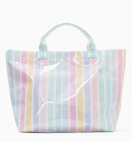 Large Capacity Striped Tote Bag