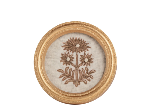 Circle Frame Print Flower