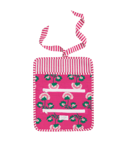 Block Print Jewelry Roll