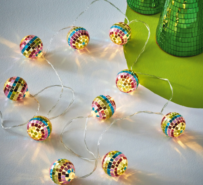 Multicolor Disco Ball String Lights