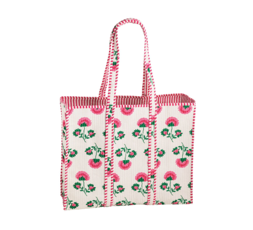 Peony Block Print Tote