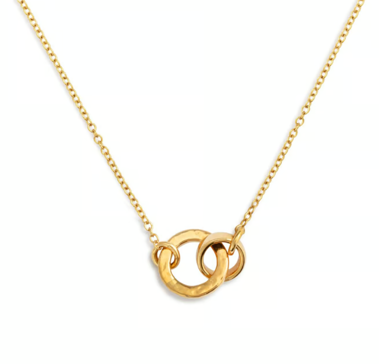Gold Interlocking Necklace 16in