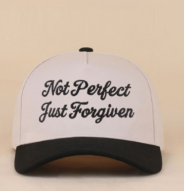 Not Perfect Just Forgiven Two Tone Snapback Hat