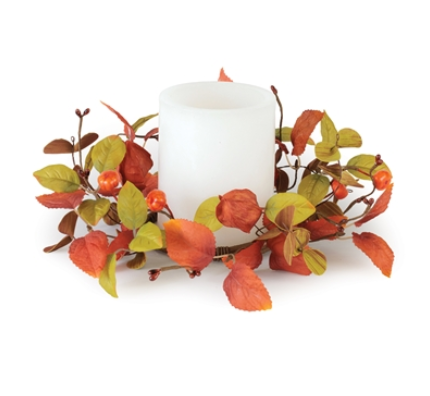 Mini Pumpkin Fall Candle RIng 12'D