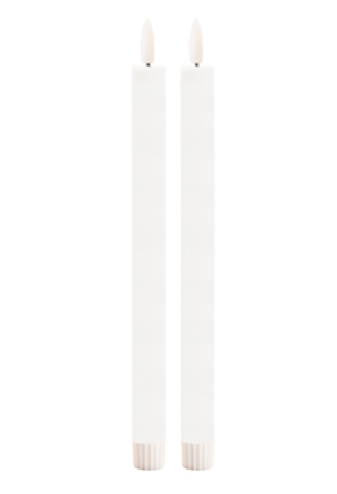 FIA Wick Taper Candle White Set of 2