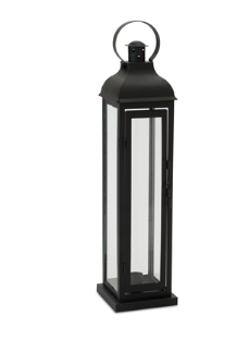 Lantern Black/Metal 17.5"H