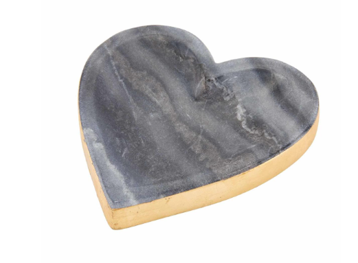 Gold Edge Marble Foil Heart Tray